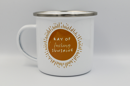 Căni cu design unic - Cana metalica "Ray of sunshine"