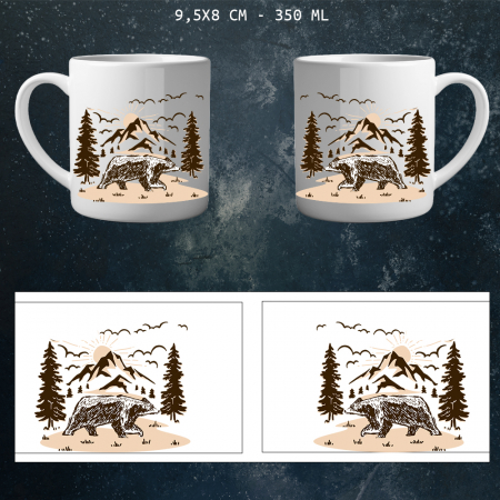 Căni cu design unic - cana portelan urs2