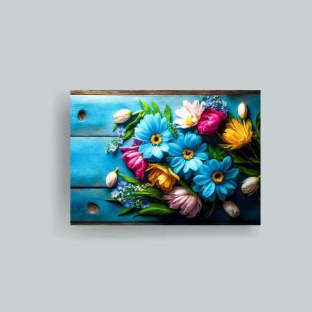 Tablouri cu flori - Tablou canvas cu flori albastre