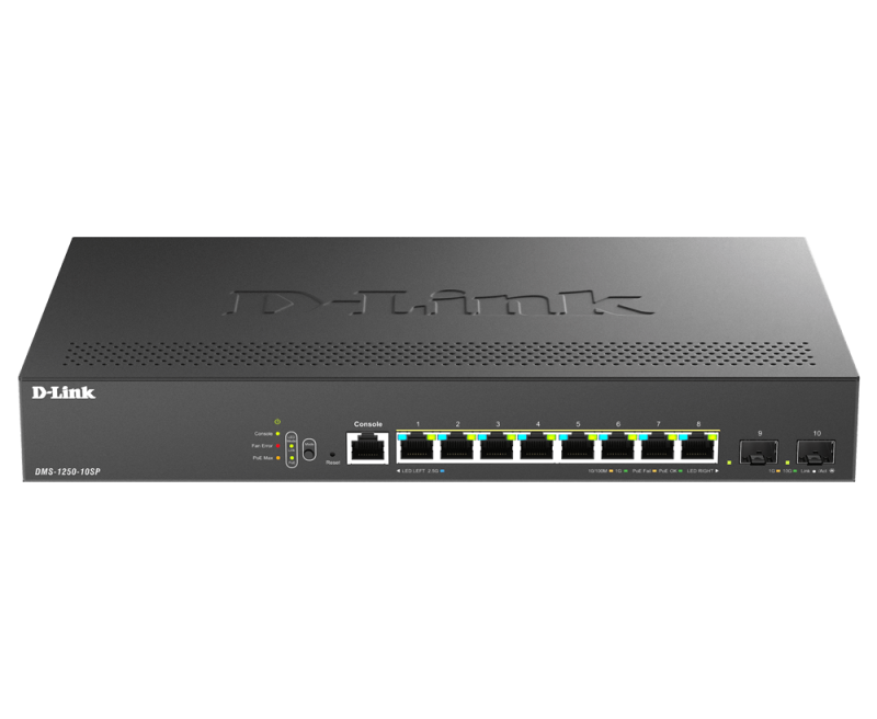 NOD_products_tech - DLINK SW 8P-GB 2P-SFP SMART MANAGED POE