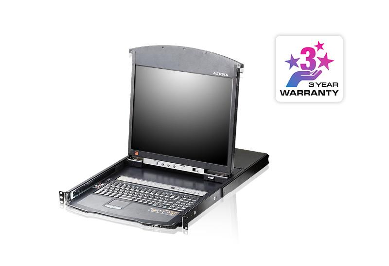 NOD_products_tech - 19" 8P C5 D.Rail LCD KVM IP SW. W/US KB