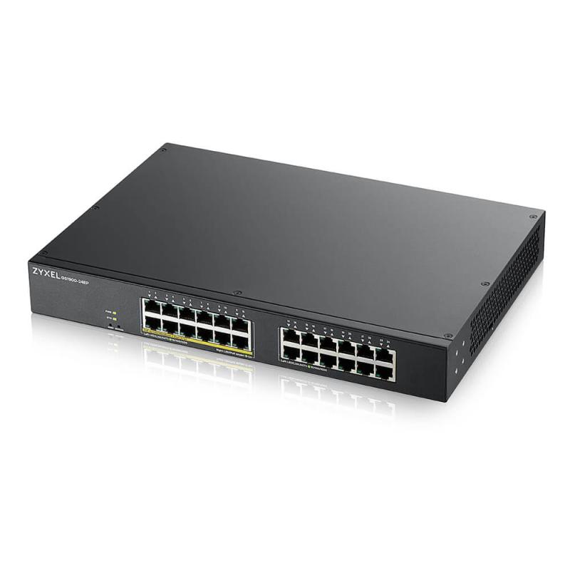 NOD_products_tech - Zy GS1900-24, 24-port GbE L2, 12 Prt POE