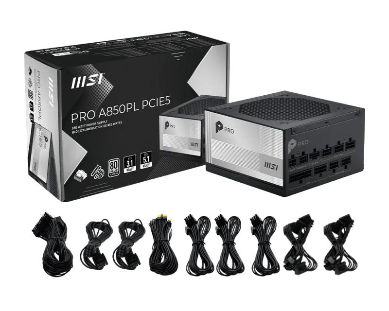 NOD_products_tech - MSI PRO A850PL PCIE5 power supply