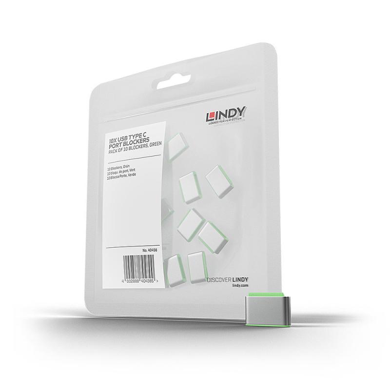 NOD_products_tech - Lindy USB C Port Blockers, 10pcs, Green