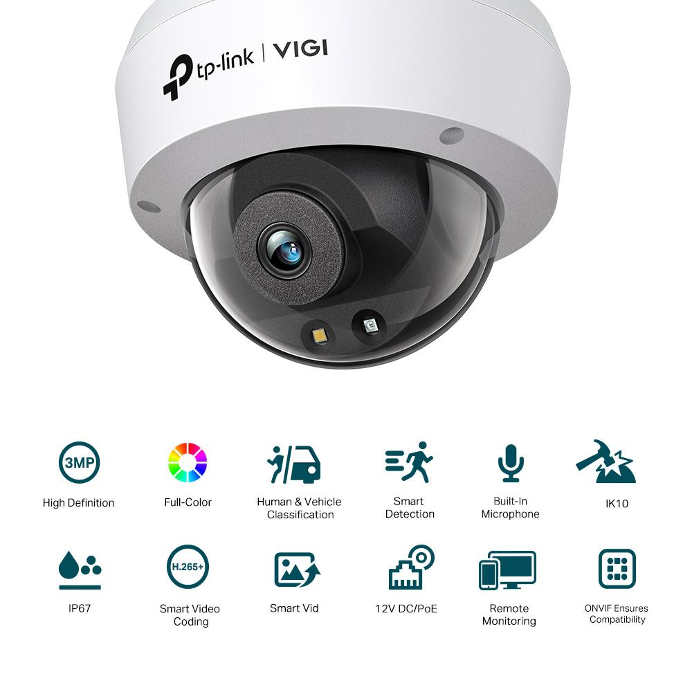 TP-LINK VIGI 3MP DOME NTW CAMERA 2.8MM [1]
