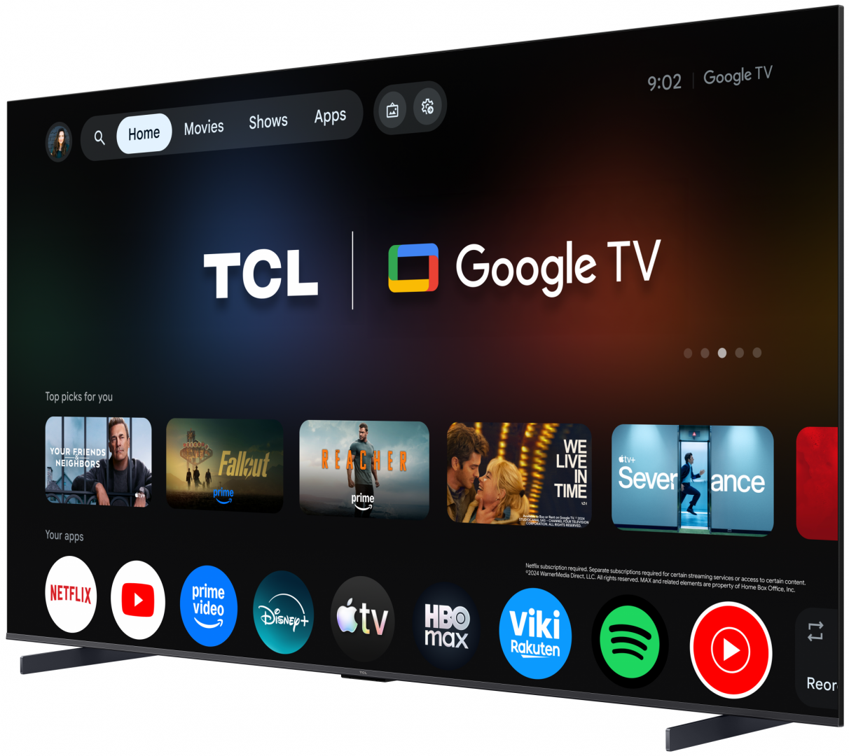 QD-MiniLED TV 4K 98''(248 cm) TCL 98T8D [1]