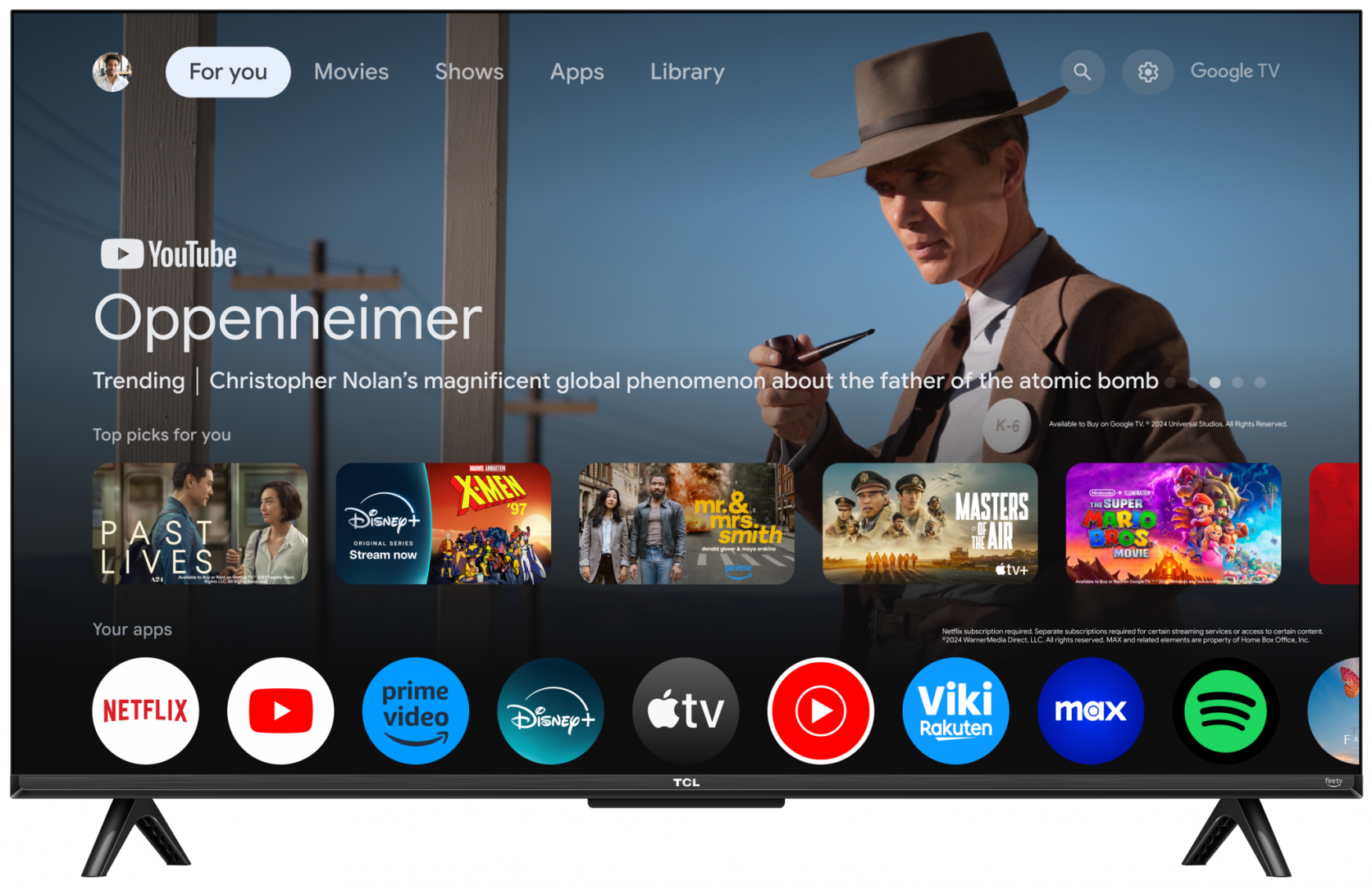 QLED TV 4K 43''(108 cm) TCL 43T69C [2]