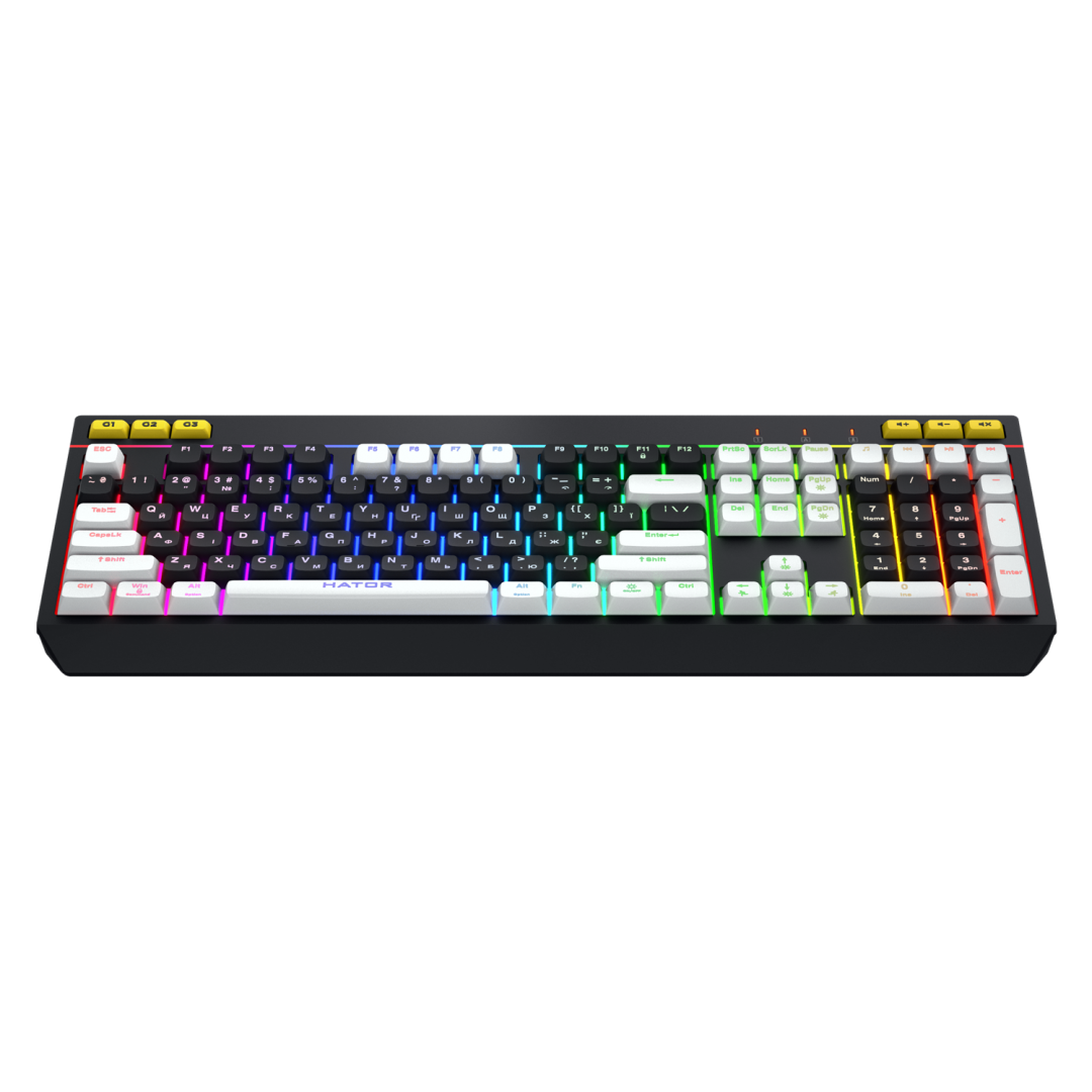 Tastatura membrana Hator Icefall ng-alb [1]