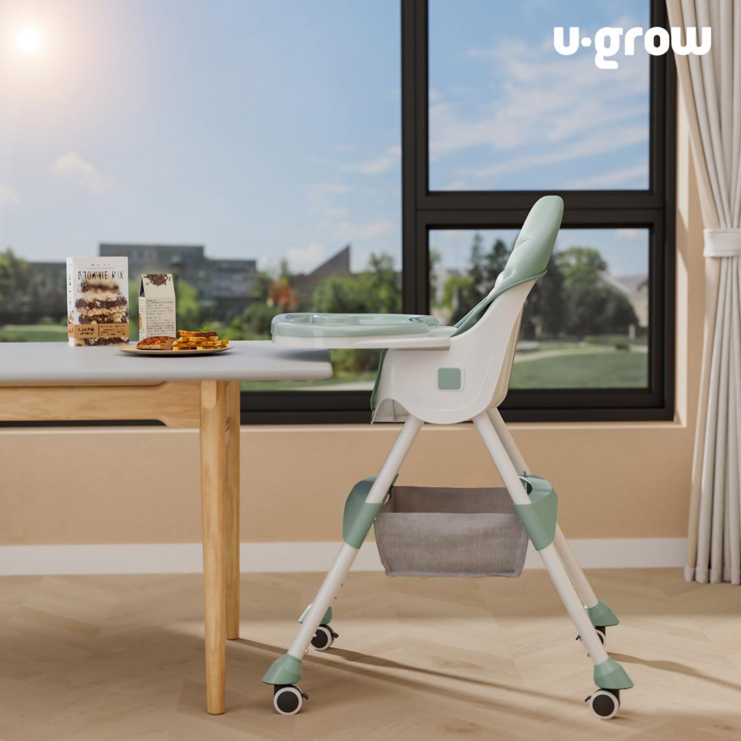 Scaun de masa2 in 1,pliabil,verde,U-Grow [6]