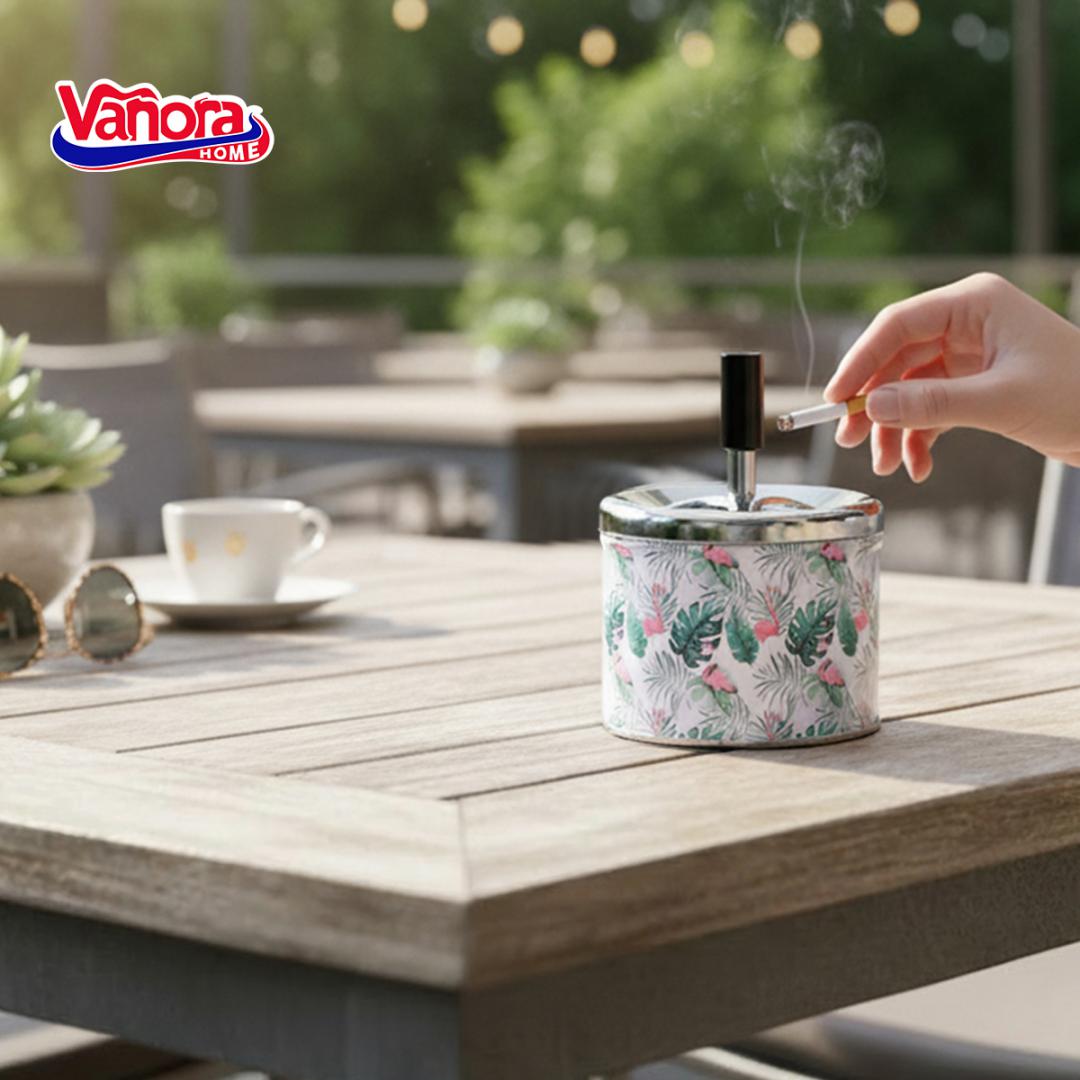 SCRUMIERA ANTI-VANT CU BUTON 9x11 CM [6]
