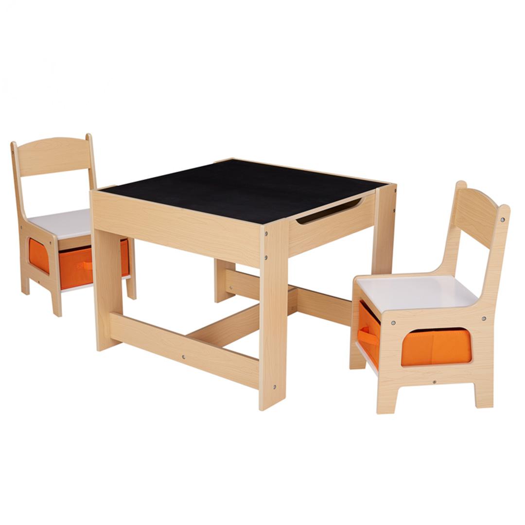 Set masuta si 2 scaune,lemn natur,U-Grow [1]
