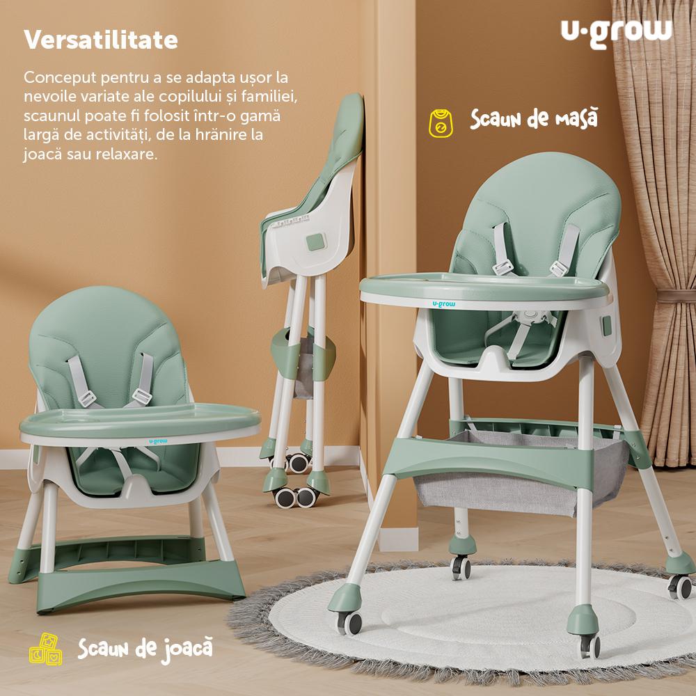 Scaun de masa2 in 1,pliabil,verde,U-Grow [2]