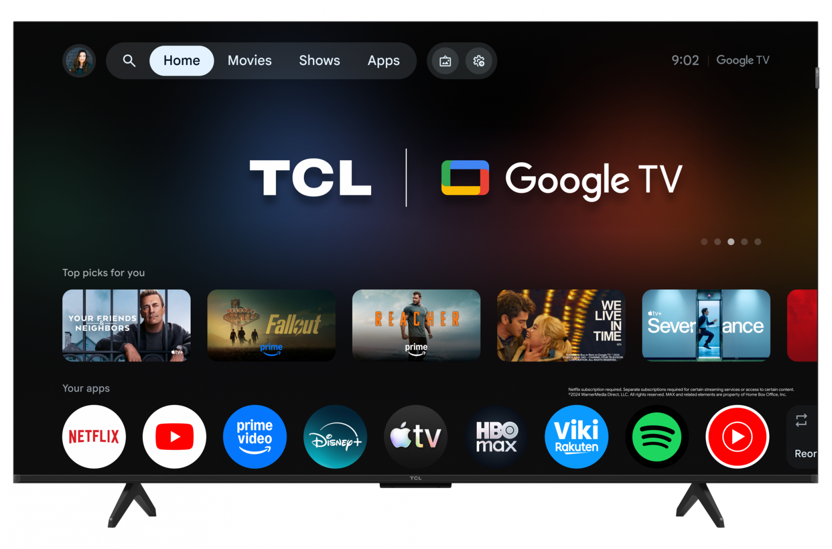 QLED TV 4K 55''(138 cm) TCL 55QLED780L [1]