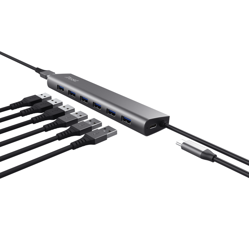 Hub Trust Halyx 7xUSB 3.2 Gen1, gri [1]