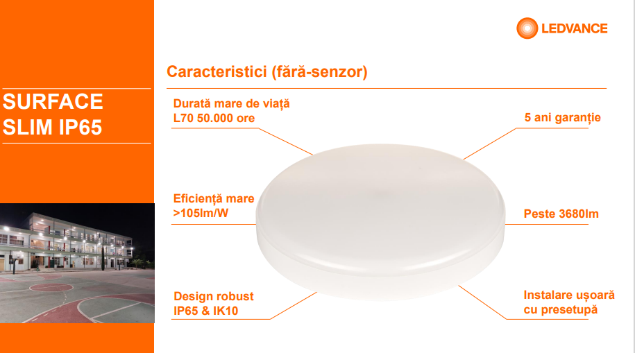 SF SLIM SQ 260 P 26W 840 IP65 EUE LEDV [2]