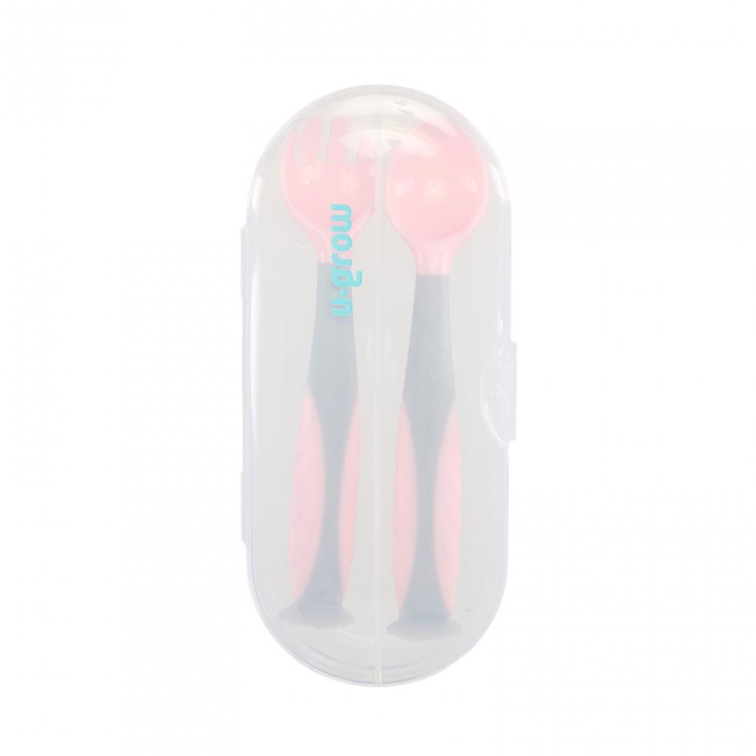 Set lingurita si furculita , roz, U-Grow [1]