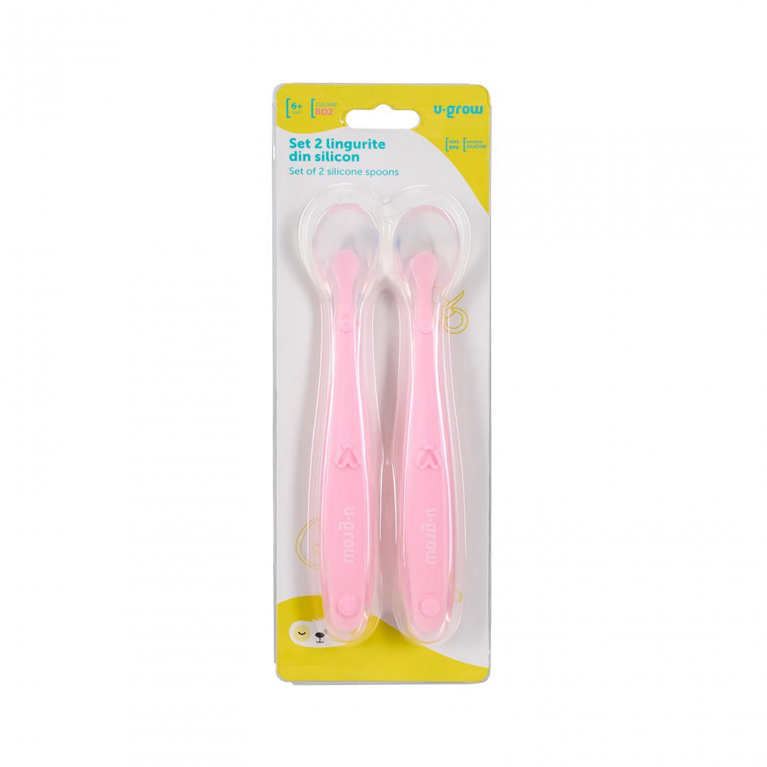 Set 2 lingurite silicon , roz, U-Grow [2]