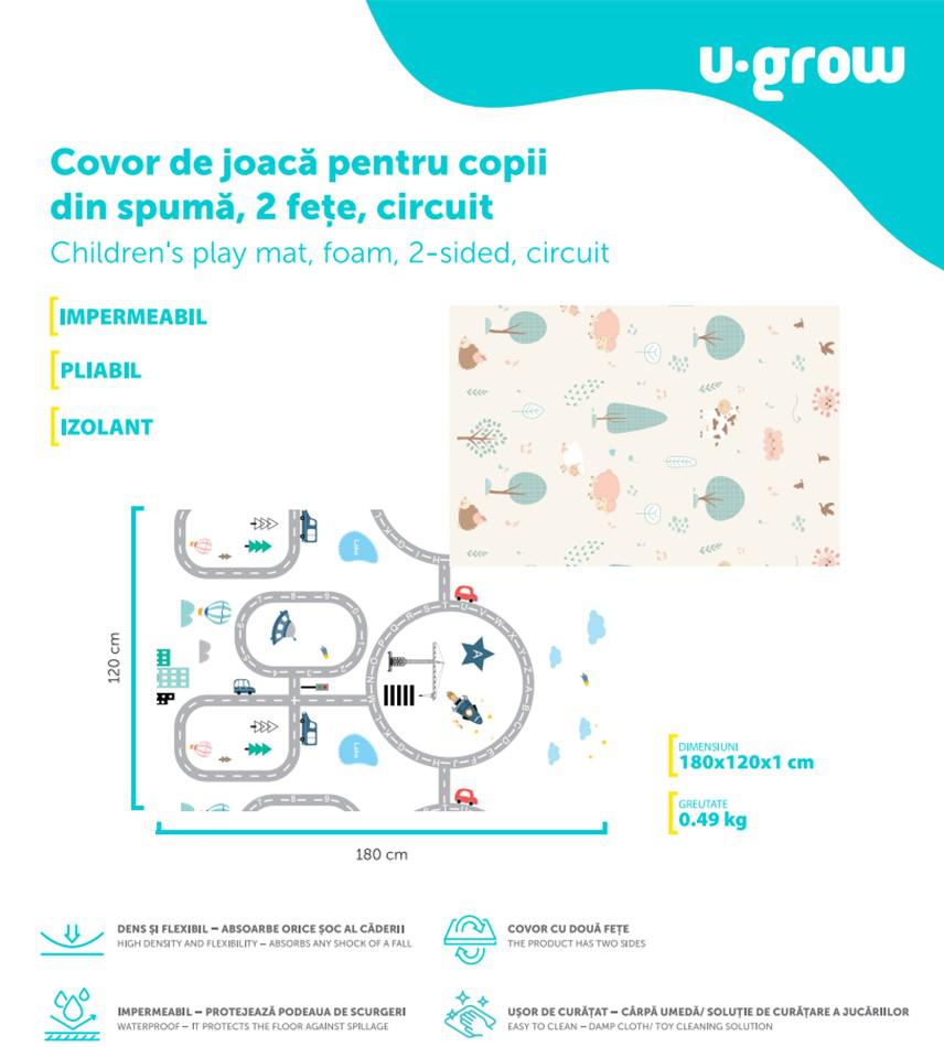 Covor de joaca120*180*1cm,circuit,U-Grow [8]