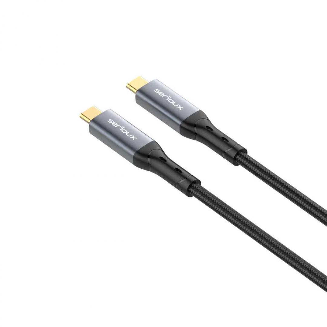 CABLU SERIOUX USB-C TO USB-C NEGRU [6]