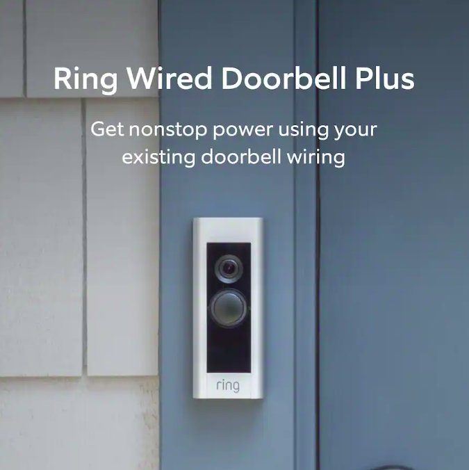 Ring Wired Doorbell Plus Satin Nickel [1]