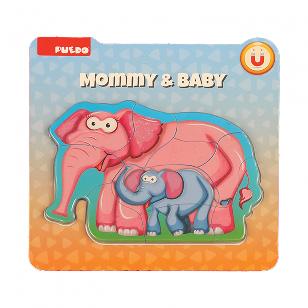 PUZZLE MAMA SI COPILUL, ELEFANT,8 PIESE [1]