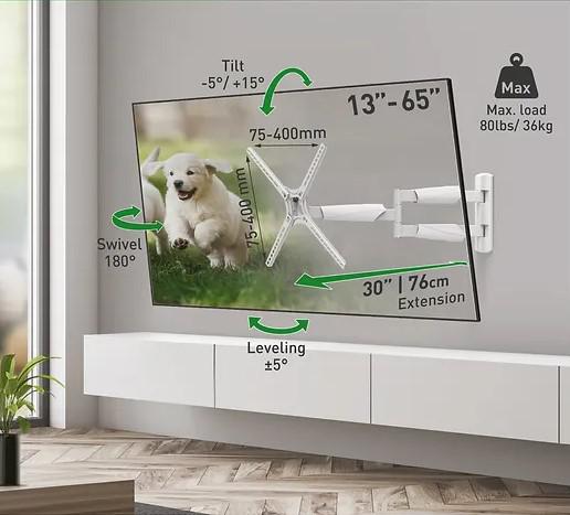 NOD_products_tech - Suport TV perete Barkan FM 13-65 36kg wh