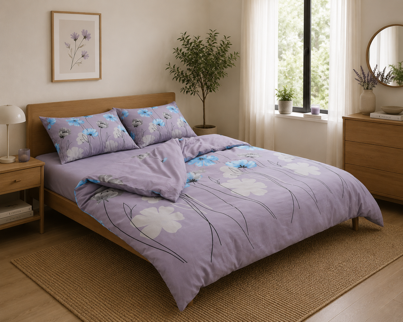 Lenjerie dubla,100%bumbac,4 piese, Carol [1]