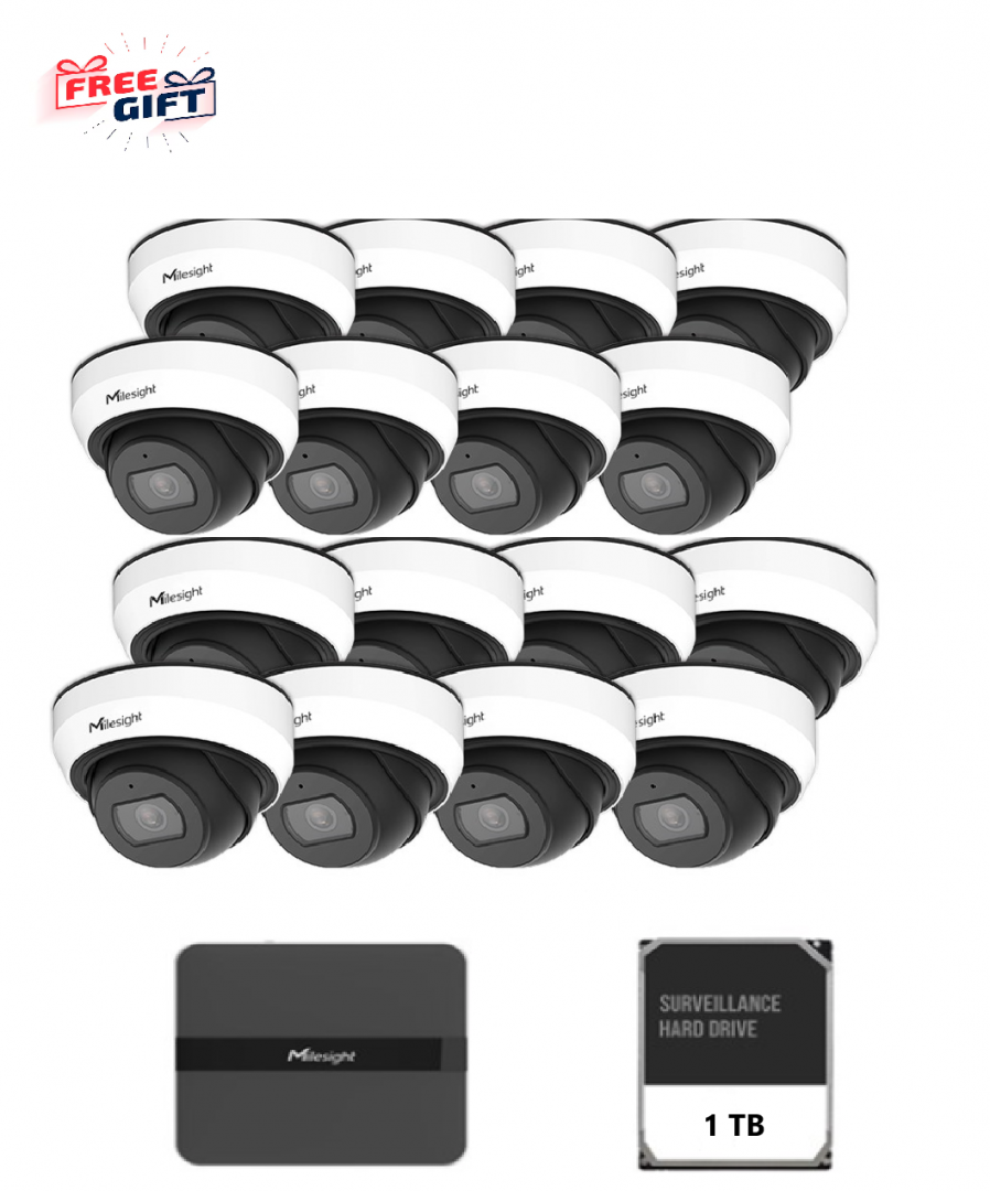 NOD_products_tech - KIT16 MILESIGHT DOME 2MP NVR 16 CANALE