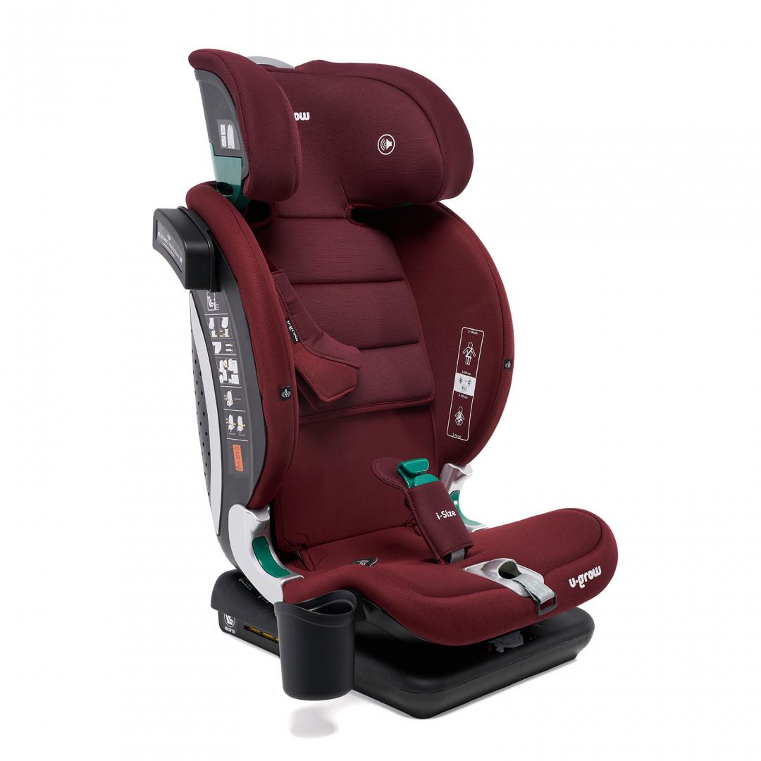 Scaun auto U-Grow,isofix,76-150 cm,rosu [2]