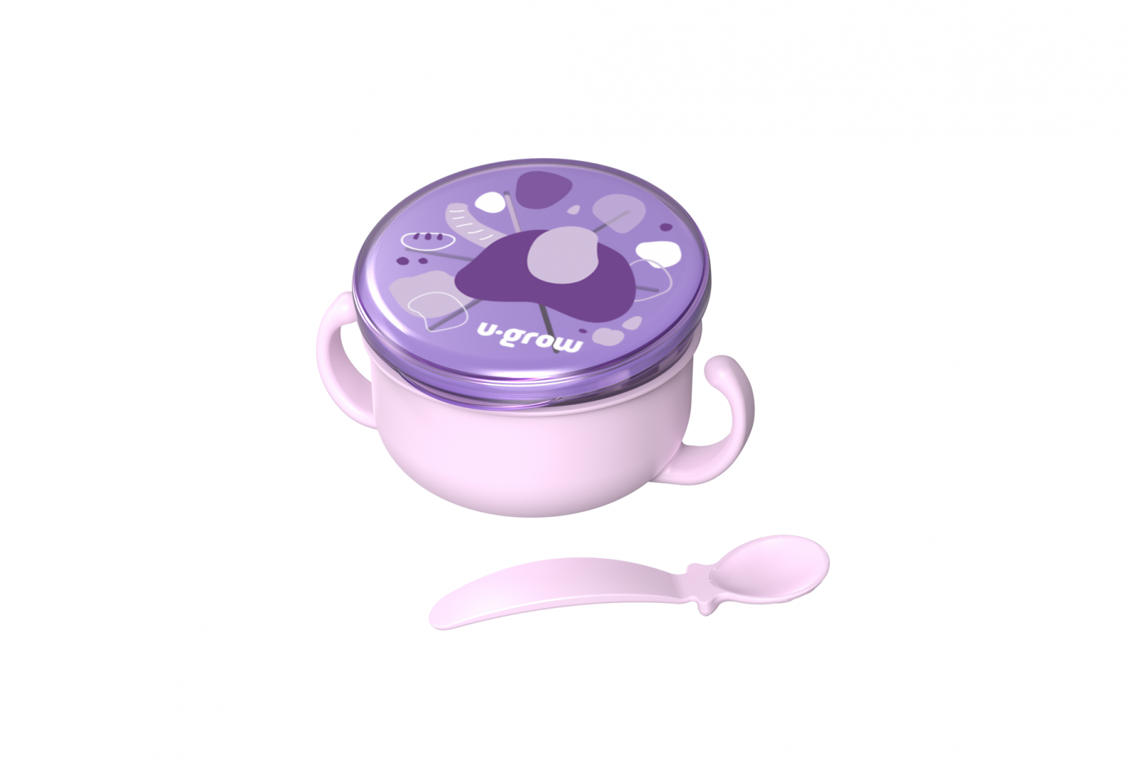 NOD_products - Bol 2 in 1 pentru snackuri, mov, U-Grow