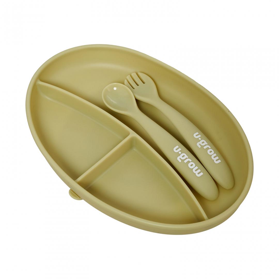 Set farfurie&lingurita , olive, U-Grow [1]