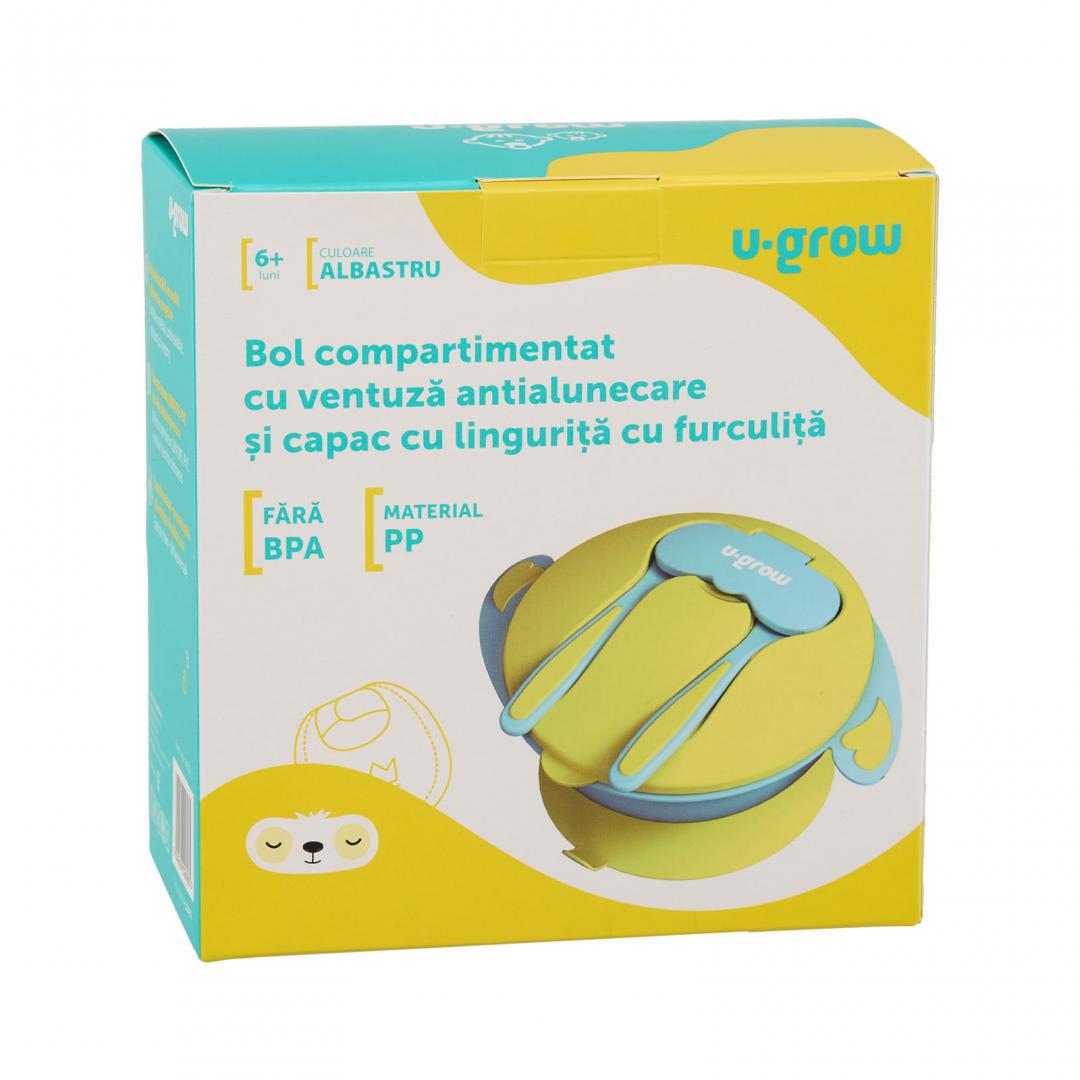 Bol ,lingurita si furculita, blue,U-Grow [3]