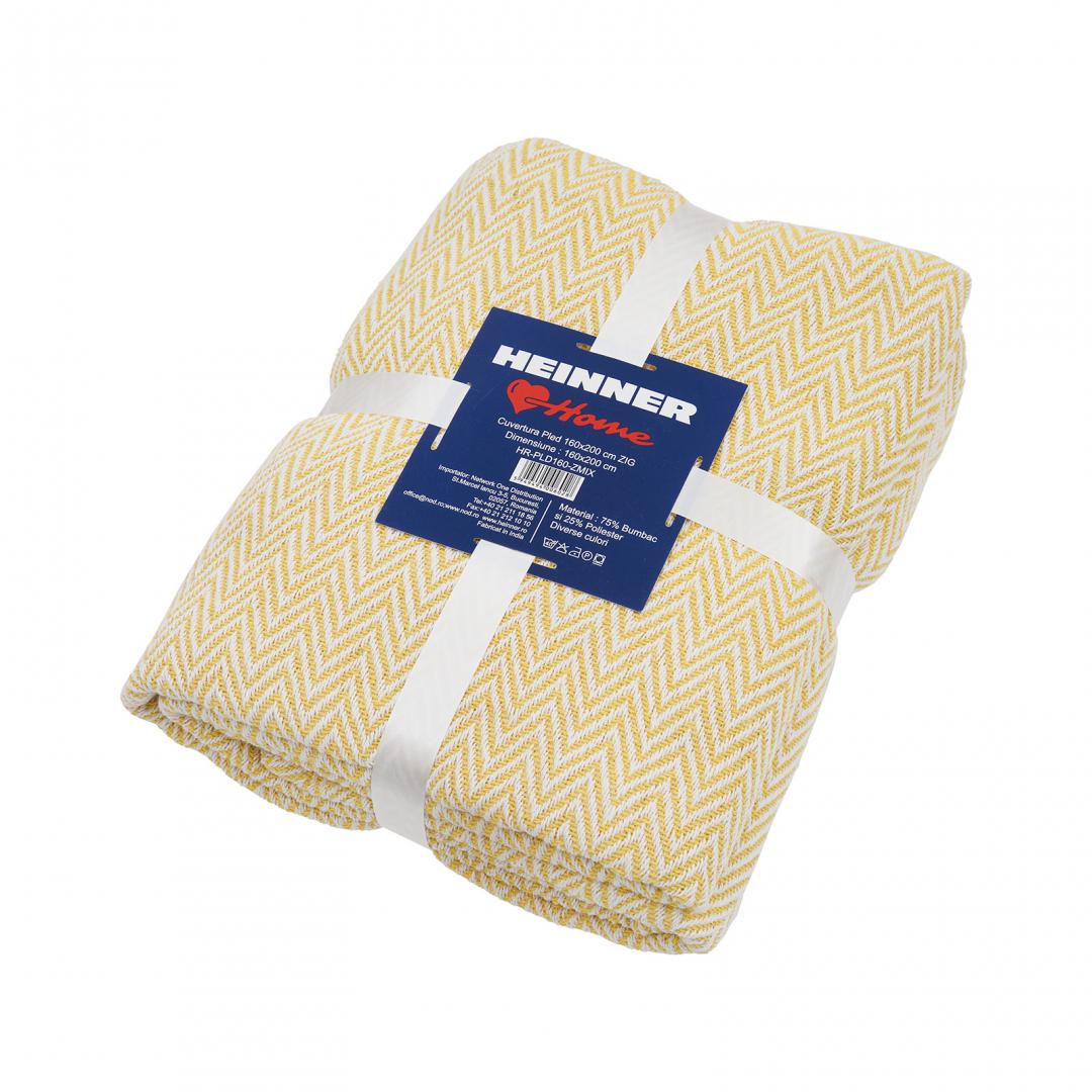 CUVERTURA PLED 160X200 CM ZIG YELLOW [1]