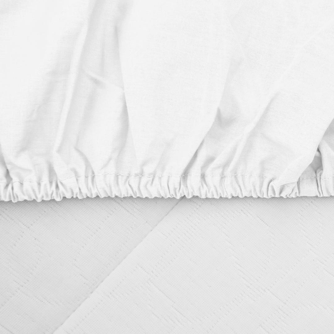 CEARCEAF PAT CU ELASTIC 90X200 CM ALB [2]