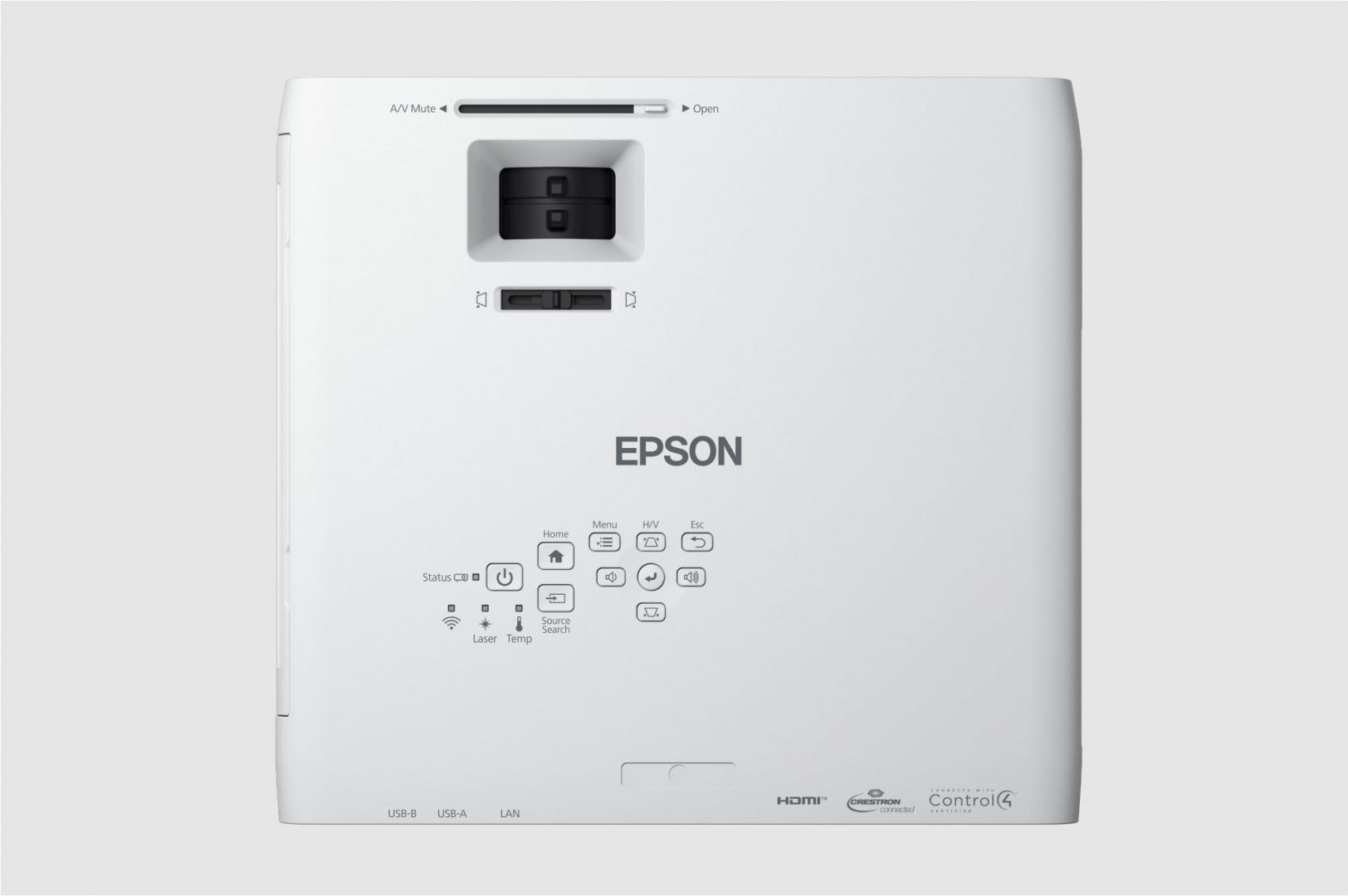 Proiector EPSON EB-L260F, 3LCD, RGB, 4600 lumeni, FHD 1080p, 16:9, Cpontrast:2.500.000:1, lampa 20.000 ore/ 30.000 ore Eco mode, dimensiune imagine: 31"-310", Interfata: USB 2.0-A, USB 2.0, RS-232C, E [3]