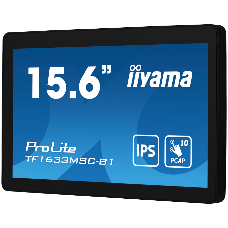 15,6" PCAP Bezel Free Front, 10P Touch, 1920x1080, DisplayPort, HDMI, 385cd/m2 (with touch), Speakers, USB Interface HUB 2x 2.0, External Power Adapter, 10P touch with supported OS [3]