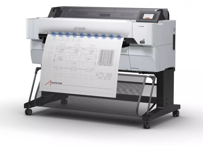 Plotter Epson SureColor SC-T5400M, 36, Pigment Ink, Color, A0, A1, A2, A3, A4, Wi-Fi, USB, Borderless Printing, Integrated Scanner, 4 culori, 2400x1200 DPI, 22 ppm. [3]