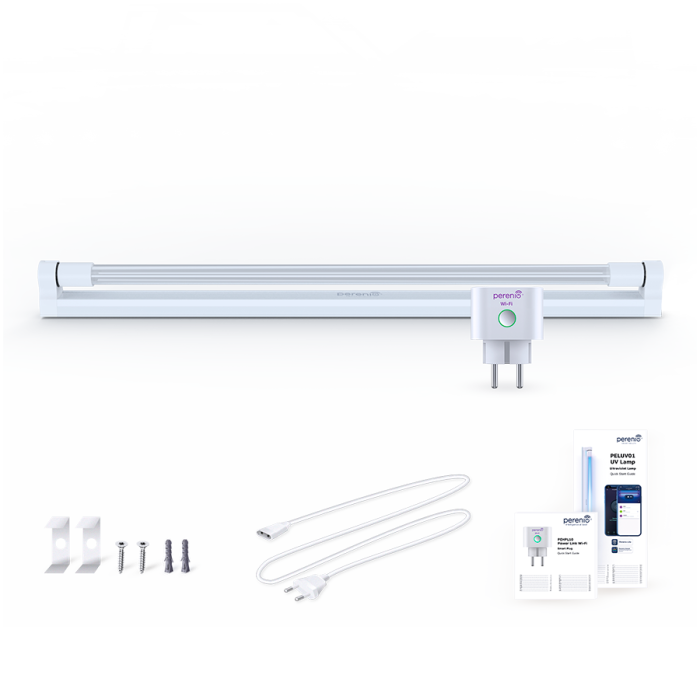 A kit consisting of PEHPL10 Smart Power Plug and PELUV01 UV lamp. Used to desinfect working and residential premises with remote control from Perenio Lite application [2]