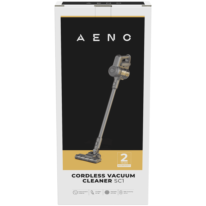 AENO Cordless vacuum cleaner SC1: electric turbo brush, LED lighted brush, resizable and easy to maneuver, 120W [3]