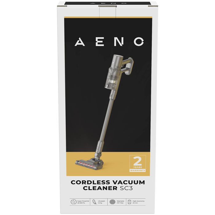 AENO Cordless vacuum cleaner SC3: electric turbo brush, LED lighted brush, resizable and easy to maneuver, 250W [3]