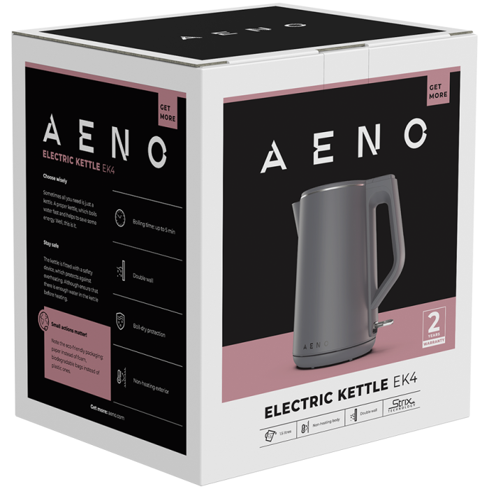 AENO Electric Kettle EK4: 1850-2200W, 1.5L, Strix, Double-walls, Non-heating body, Auto Power Off, Dry tank Protection [6]