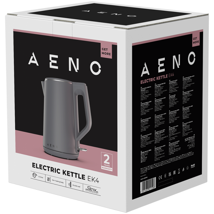 AENO Electric Kettle EK4: 1850-2200W, 1.5L, Strix, Double-walls, Non-heating body, Auto Power Off, Dry tank Protection [5]