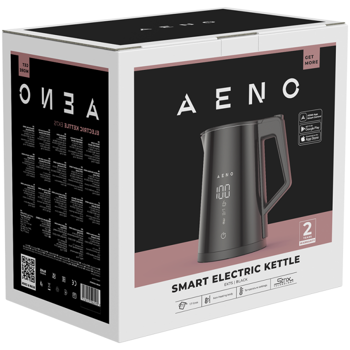 AENO Electric Kettle EK7S Smart: 1850-2200W, 1.7L, Strix, Double-walls, Temperature Control, Keep warm Function, Control via Wi-Fi, LED-display, Non-heating body, Auto Power Off, Dry tank Protection [5]