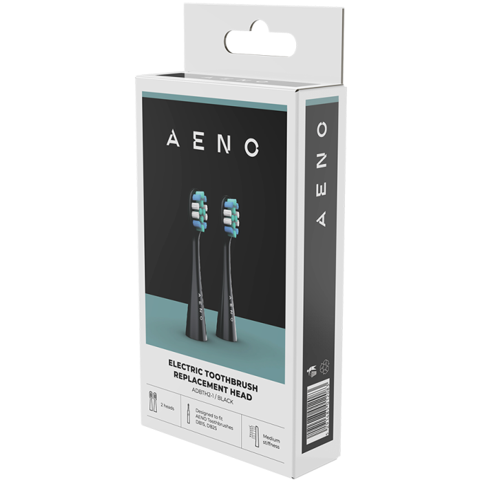 AENO Replacement toothbrush heads, Black, Dupont bristles, 2pcs in set (for ADB0002S/ADB0001S) [3]
