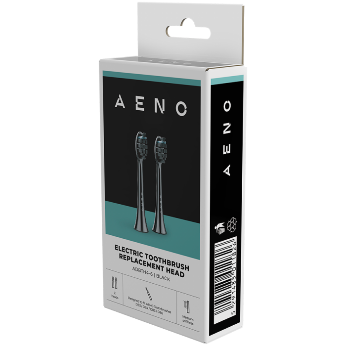 AENO Replacement toothbrush heads, Black, Dupont bristles, 2pcs in set (for ADB0004/ADB0006 and ADB0003/ADB0005) [3]