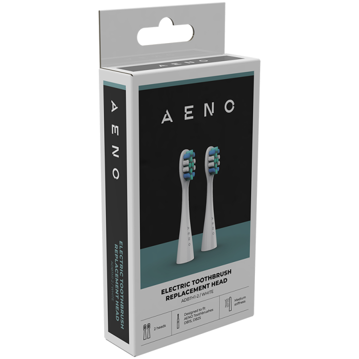 AENO Replacement toothbrush heads, White, Dupont bristles, 2pcs in set (for ADB0001S/ADB0002S) [4]