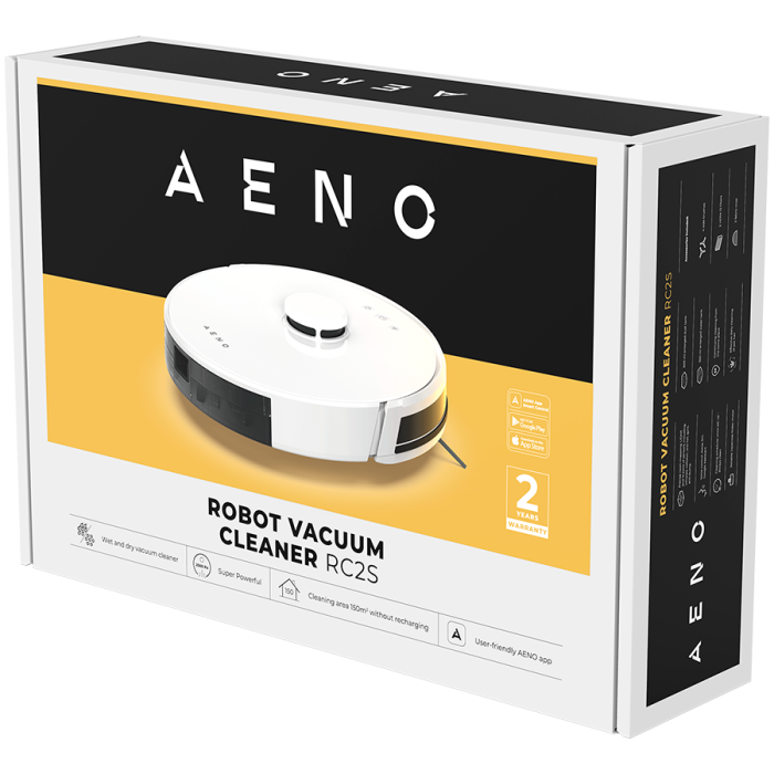AENO Robot Vacuum Cleaner RC2S: wet & dry cleaning, smart control AENO App, powerful Japanese Nidec motor, turbo mode [11]