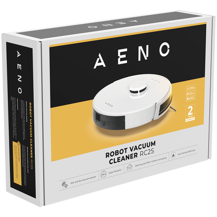 AENO Robot Vacuum Cleaner RC2S: wet & dry cleaning, smart control AENO App, powerful Japanese Nidec motor, turbo mode [12]