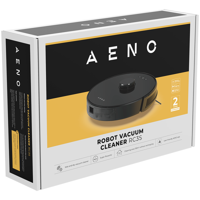 AENO Robot Vacuum Cleaner RC3S: wet & dry cleaning, smart control AENO App, powerful Japanese Nidec motor, turbo mode [10]