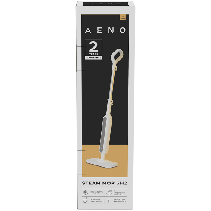 AENO Steam Mop SM2: 1200W, 130°C, IPX4, Tank Volume 275mL, 3 steam modes, self-standing [13]